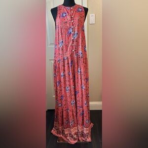 Hayden Los Angeles Women’s Sleeveless Maxi Dress Size L Floral Boho Rayon